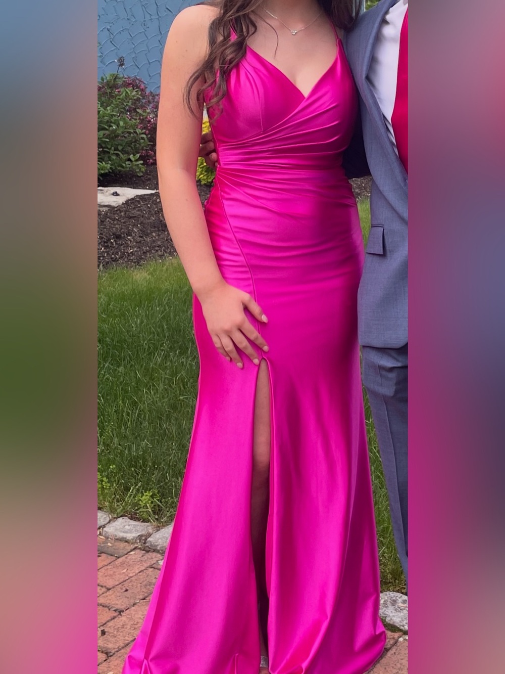 Colors Dress 3602 Hot Pink Prom Dress Size 2 - Worn Twice
